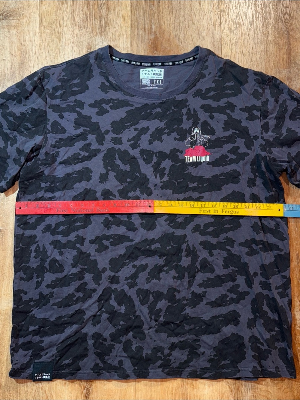 Team Liquid x Naruto Shippuden T Shirts Size 2 XL Camo Black NWOT Grunge Street - Picture 2 of 6